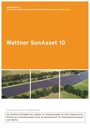 Vermögensanlage Wattner SunAsset 10 ab dem 03.12.2020 verfügbar